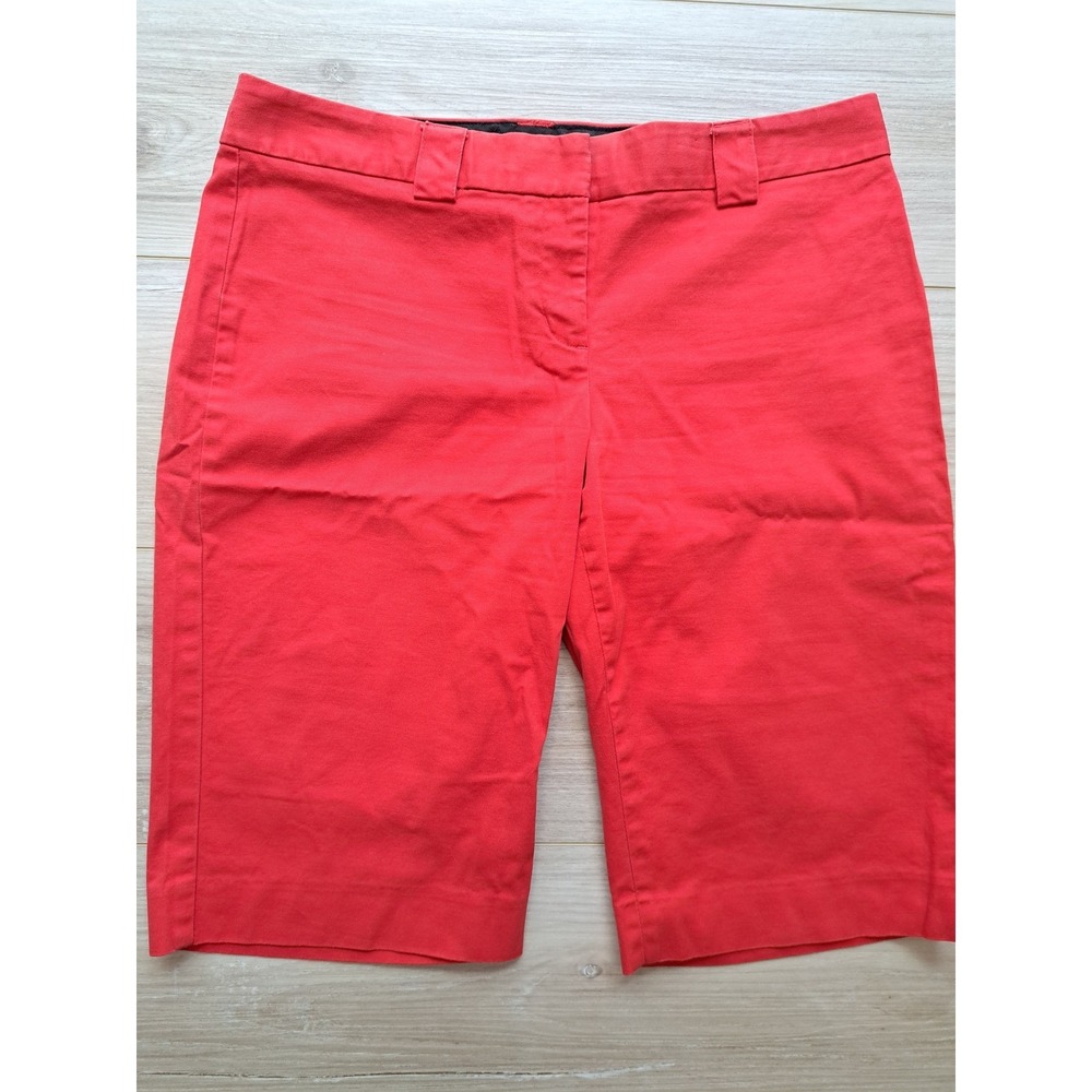 Express Design Studio Red Editor Bermuda Shorts Womens Stretch Cotton Size 8 - Picture 1 of 9